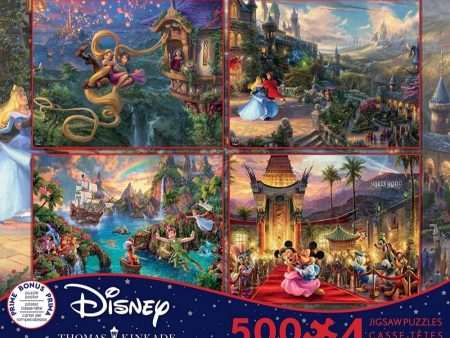 500pc Kinkade Disney 4in1 Assorted Design Online Sale