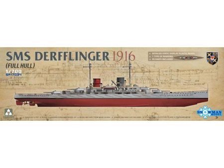 Takom 1 700 SMS Derfflinger 1916 Full Hull Plastic Model Kit For Discount