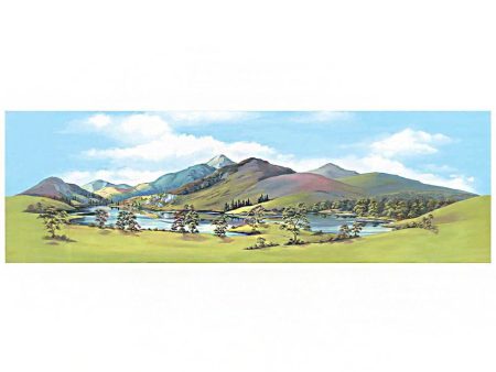 OO Mountain Lake Background Large Discount