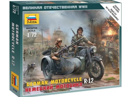 1 72 German Motorcycle R12  Plastic Model Kit For Sale