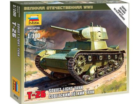 1 100 Soviet Light Tank T26  Plastic Model Kit Supply