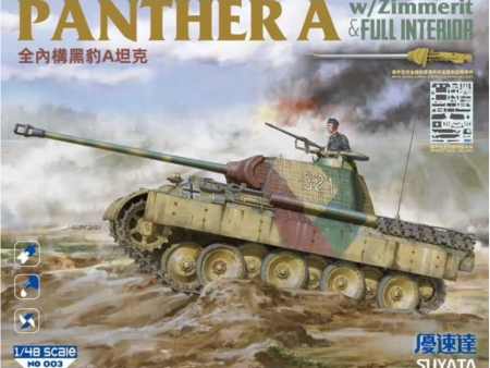 1 48 Panzer A Tank  w Zimmerit and Interior Plastic Model Kit on Sale