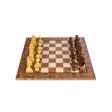 Wooden Chess set Walnut Burl Chessboard 34cm with Staunton Chessmen For Cheap