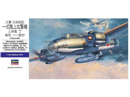 1 72 MITSUBISHI G4M2E TYPE 1 ATTACK BOMBER BETTY MODEL 24 TEI w  MXY7 OHKA MODEL 11 Hot on Sale