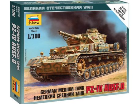 1 100 German Medium Tank PzIV Ausf.D  Plastic Model Kit Online Sale