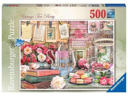 500pc Vintage Tea Party Puzzle Supply