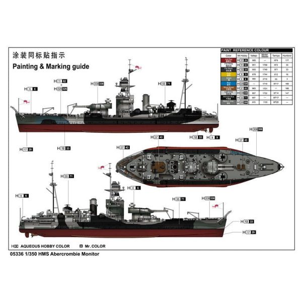 05336 1 350 HMS Abercrombie Monitor Plastic Model Kit Online Hot Sale