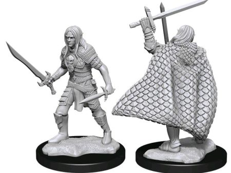 Pathfinder Deep Cuts Unpainted Miniatures Elf Fighter Male For Discount