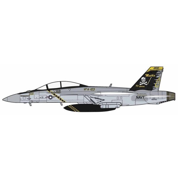 1 72  F A18F SUPER HORNET   VFA103 JOLLY ROGERS 75th ANNIVERSARY Supply