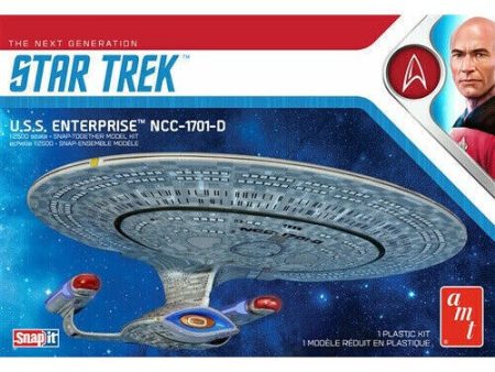 1126M 1 2500 Star Trek U.S.S. EnterpriseD Snap Plastic Model Kit For Sale